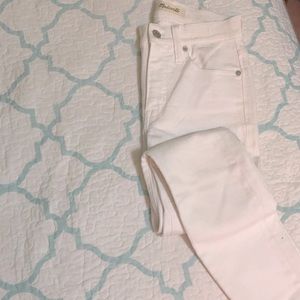 Madewell white skinny jeans